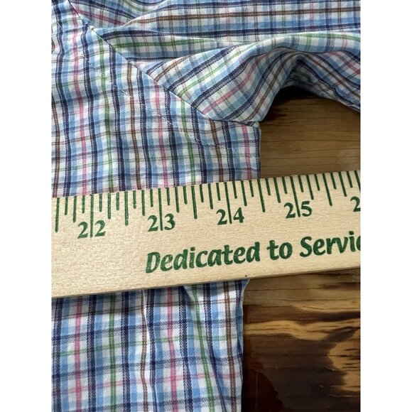 Peter Millar Shirt Men Size Large Blue/Green/Pink Cotton Button Down Preppy City - Picture 4 of 13